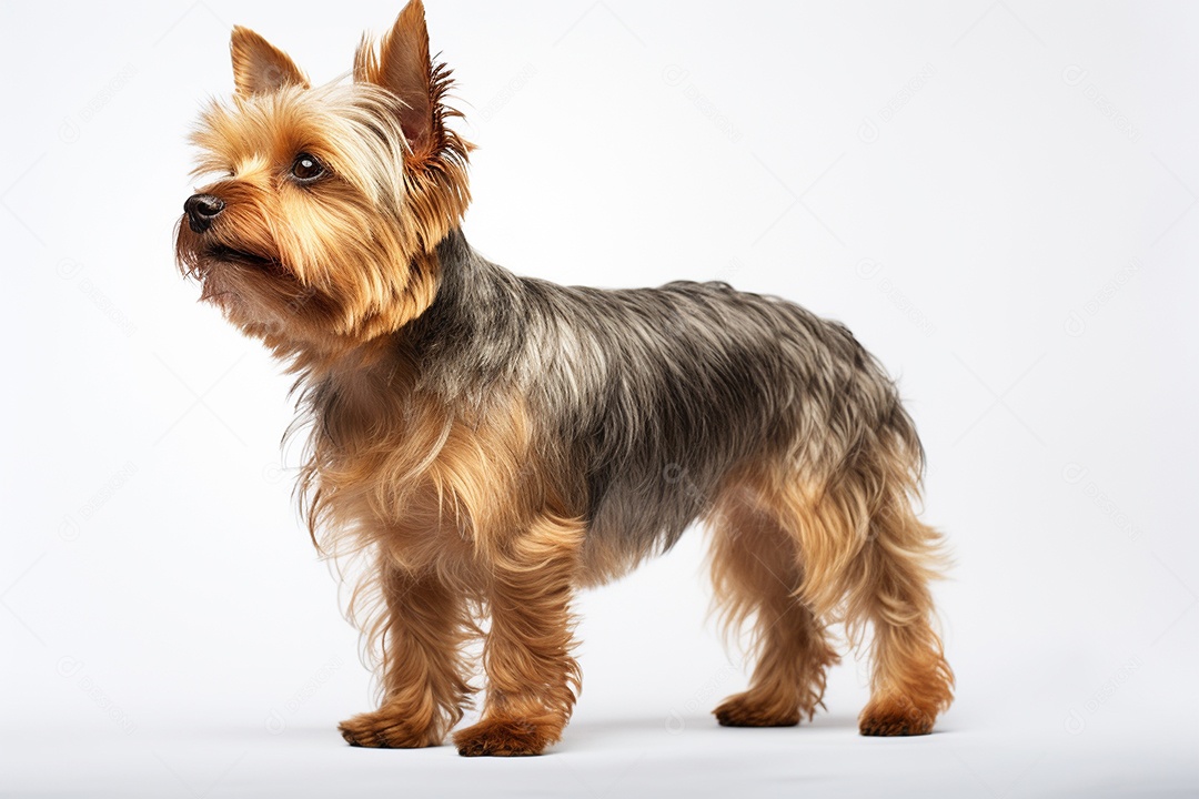 Um cachorro Yorkshire Terrier