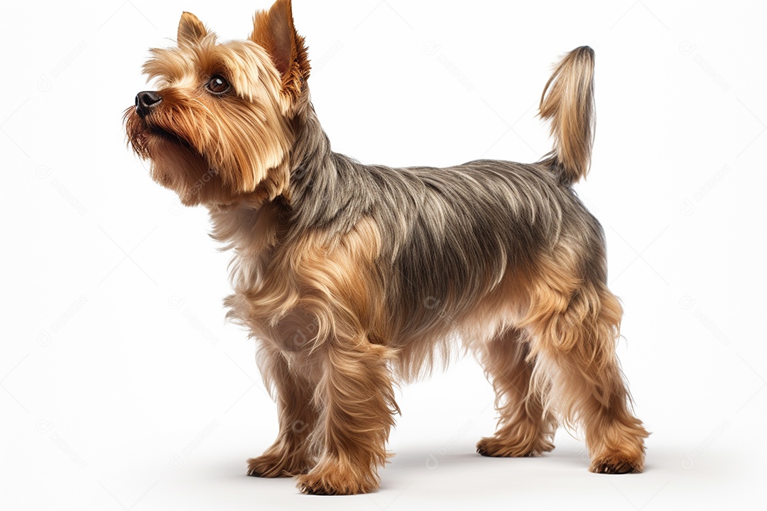 Um cachorro Yorkshire Terrier