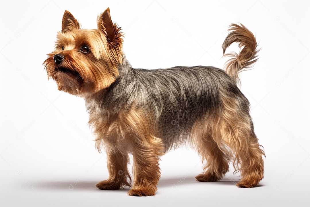 Um cachorro Yorkshire Terrier