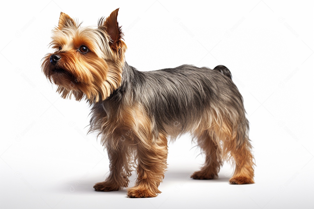 Um cachorro Yorkshire Terrier