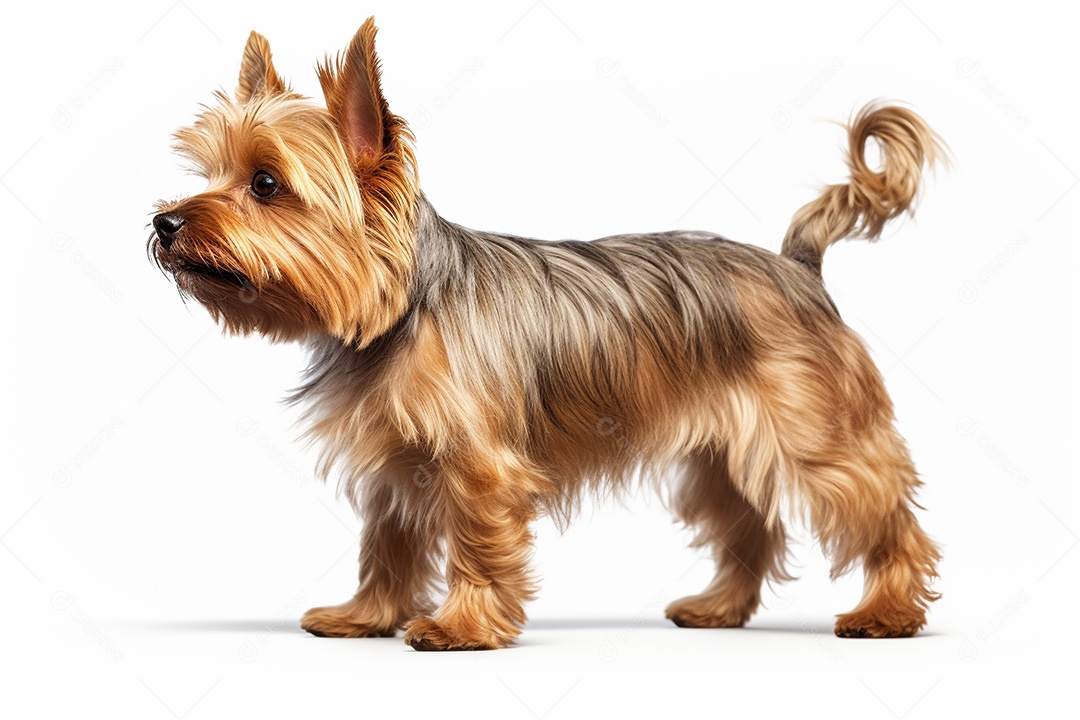 Um cachorro Yorkshire Terrier