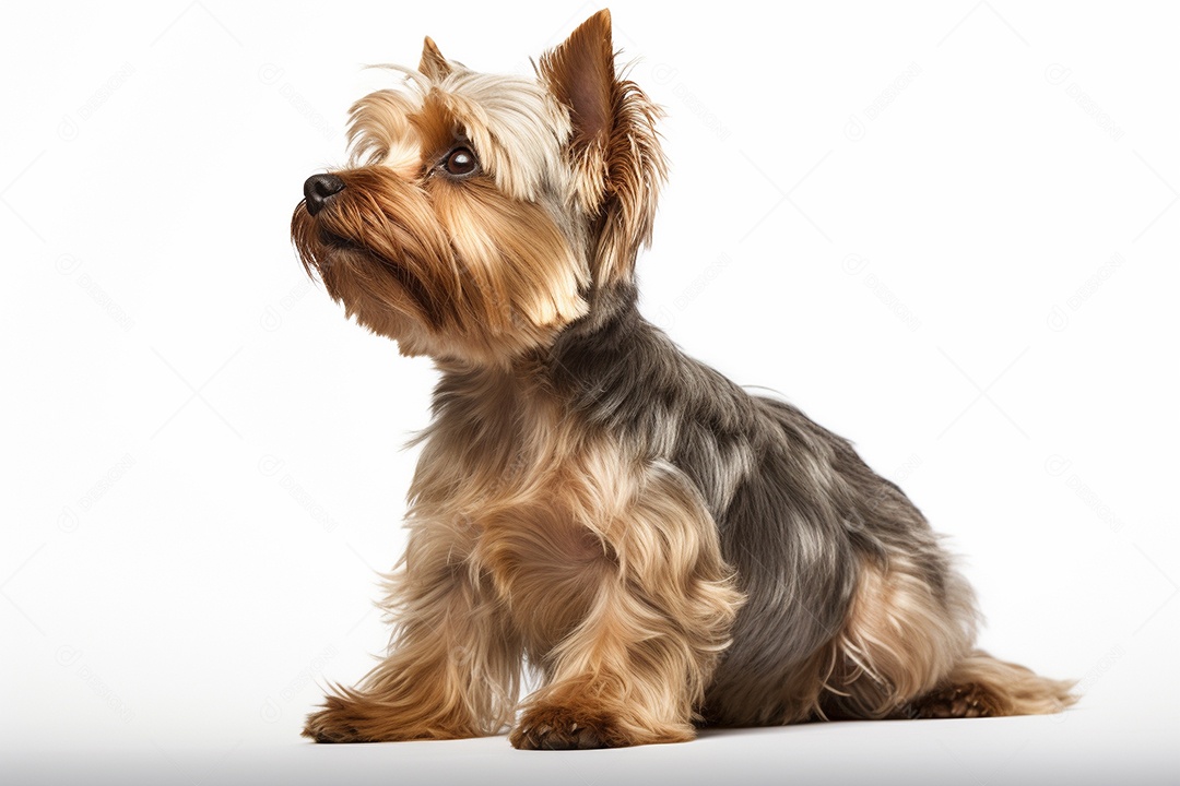 Um cachorro Yorkshire Terrier