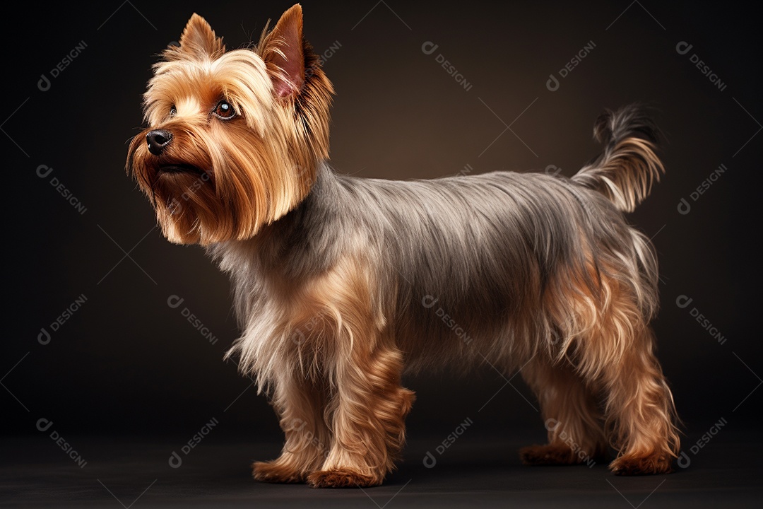 Um cachorro Yorkshire Terrier