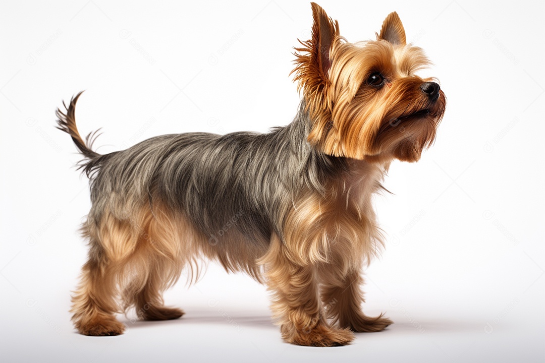 Um cachorro Yorkshire Terrier