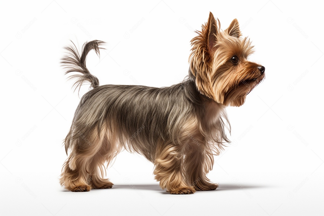 Um cachorro Yorkshire Terrier