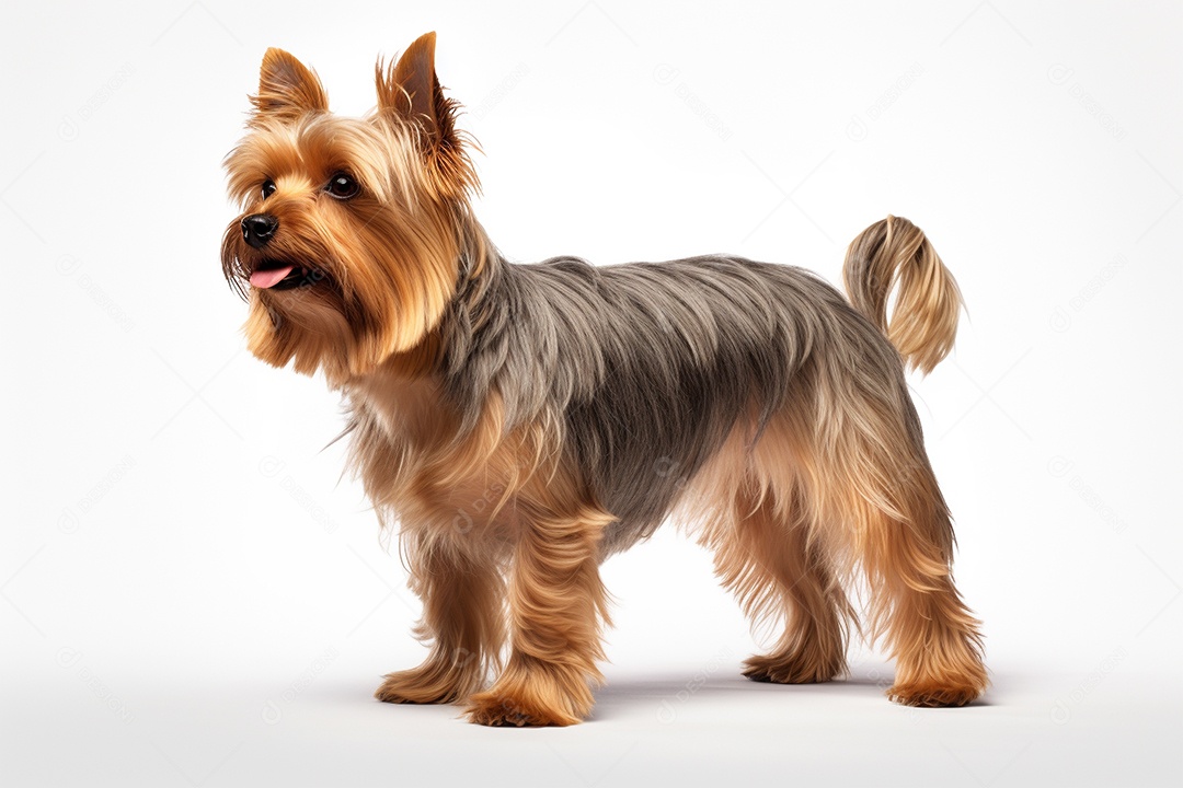 Um cachorro Yorkshire Terrier