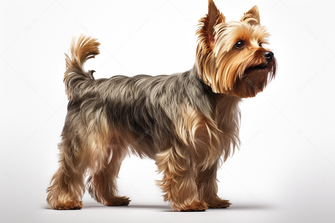 Um cachorro Yorkshire Terrier