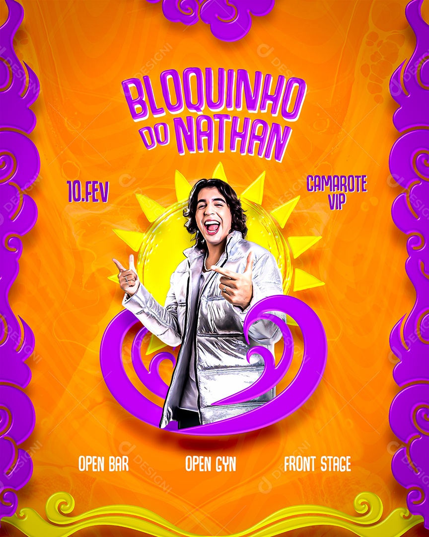 Social Media Flyer Bloquinho Do Nathan PSD Editável