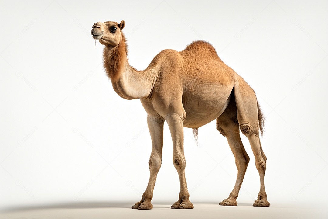 Camelo árabe sobre fundo isolado