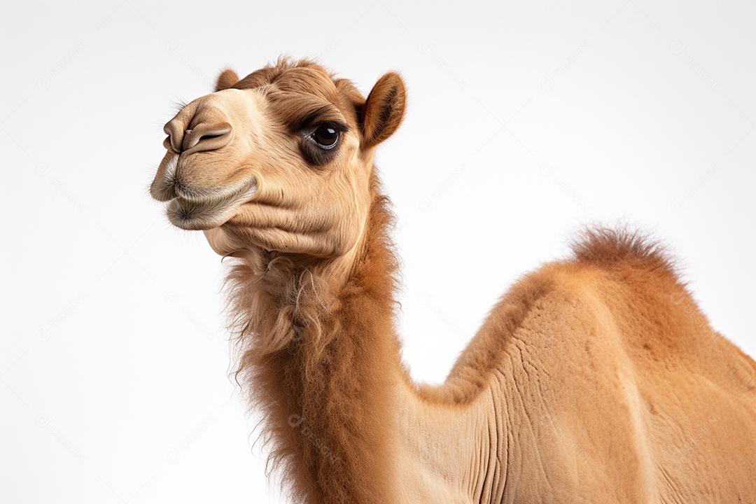 Camelo árabe sobre fundo isolado