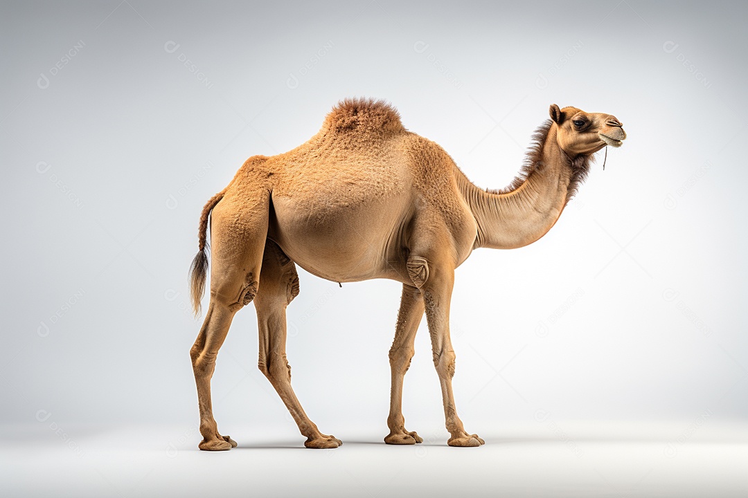 Camelo árabe sobre fundo isolado