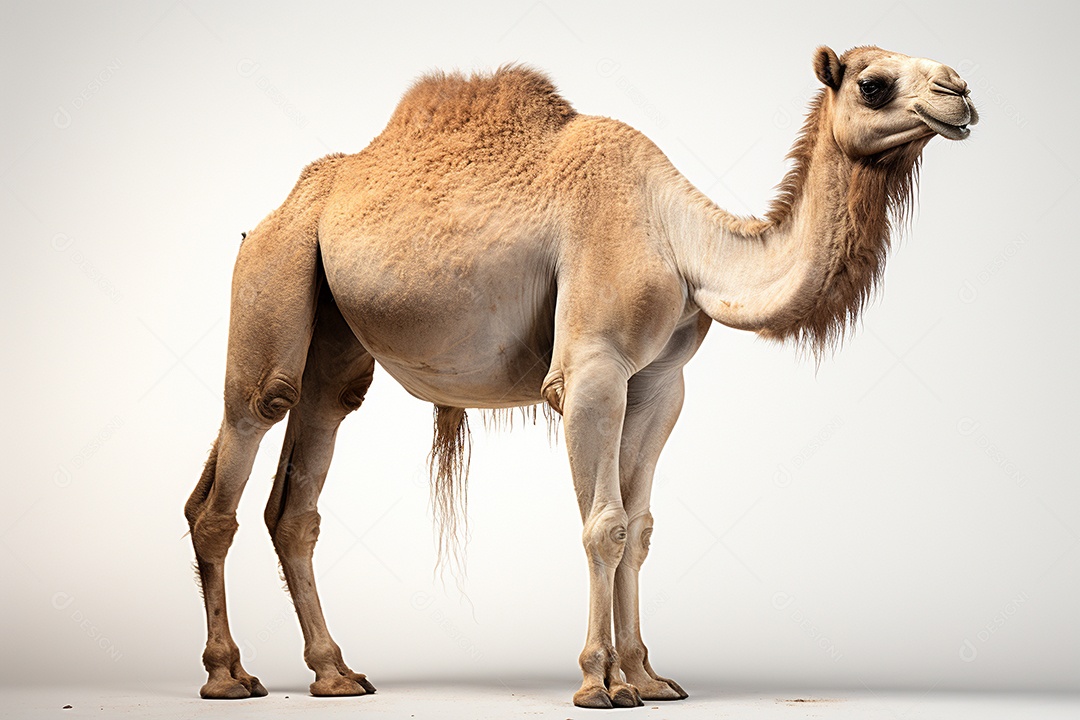 Camelo árabe sobre fundo isolado