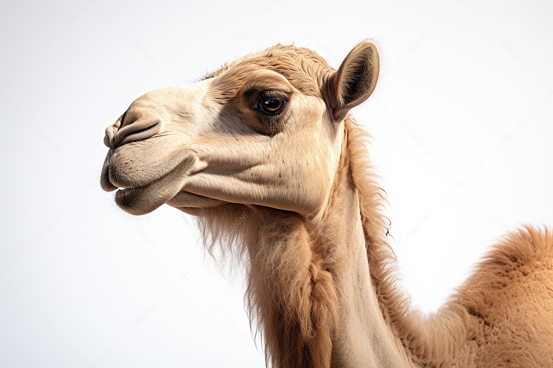 Camelo árabe sobre fundo isolado