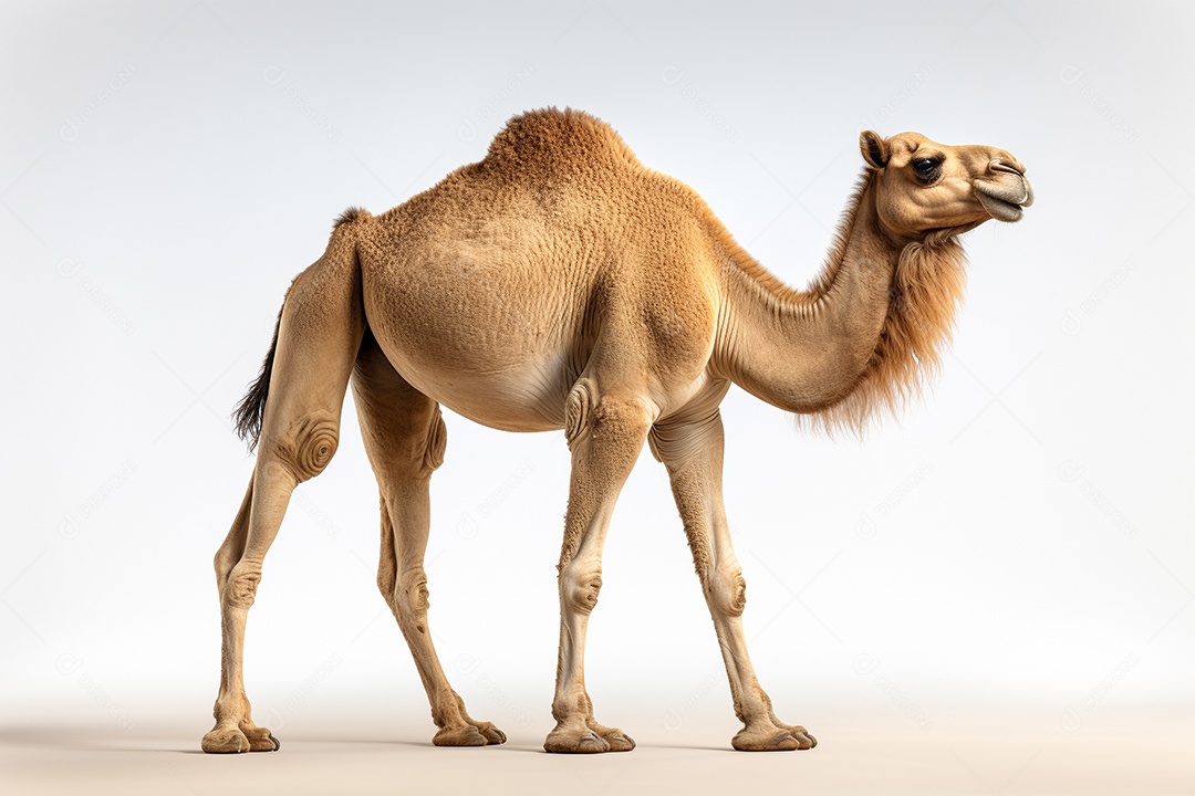 Camelo árabe sobre fundo isolado