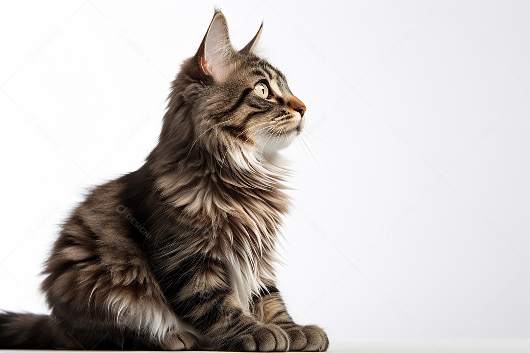 Lindo fofo gato sobre fundo desfocado