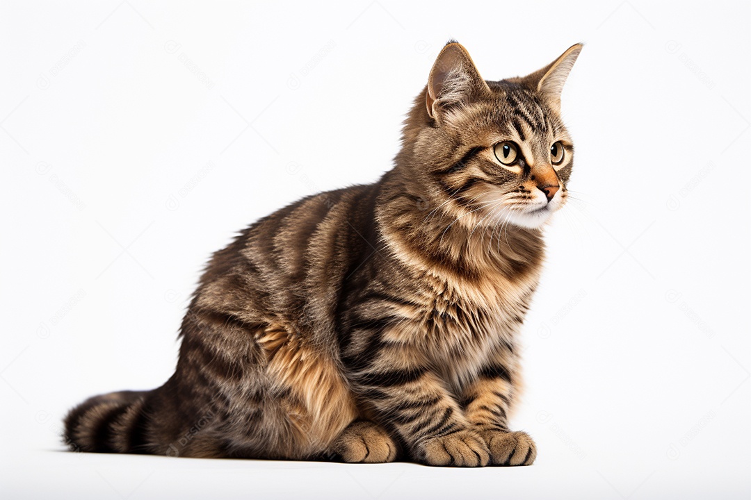 Lindo fofo gato sobre fundo desfocado