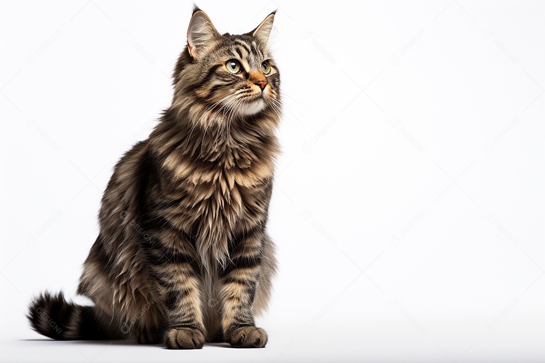 Lindo fofo gato sobre fundo desfocado