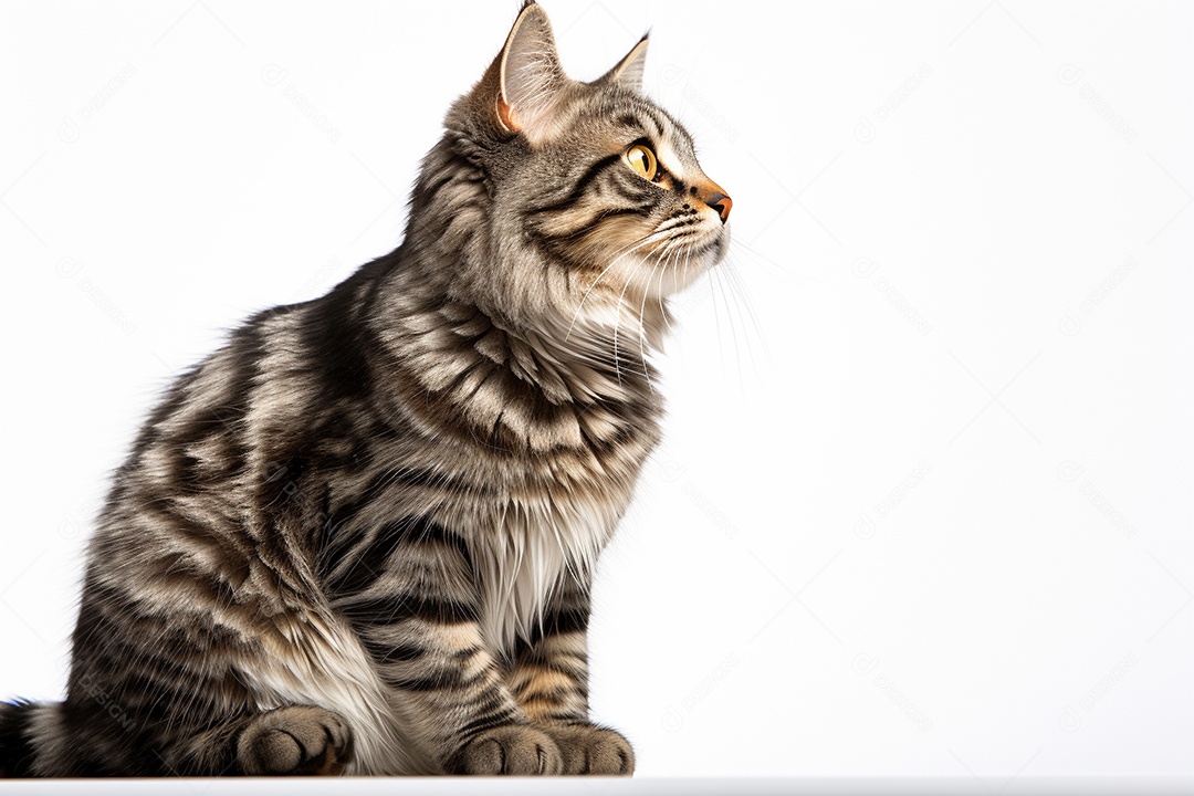 Lindo fofo gato sobre fundo desfocado