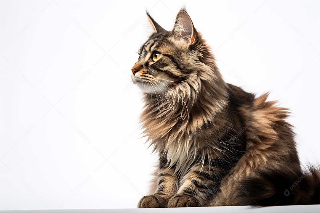 Lindo fofo gato sobre fundo desfocado