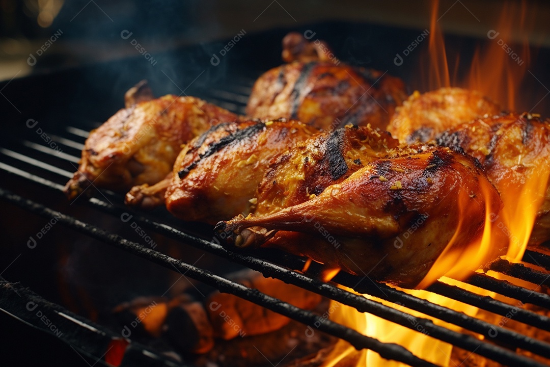 Frango grelhado na grelha