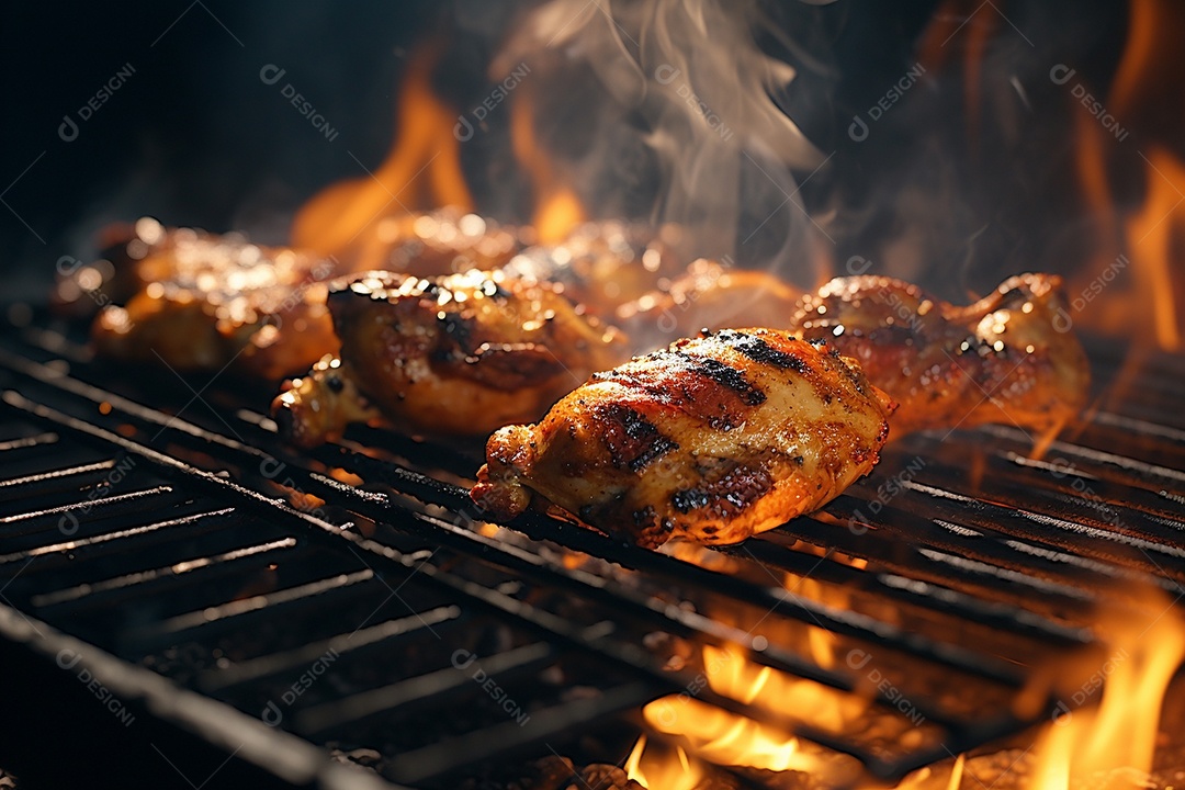 Frango grelhado na grelha