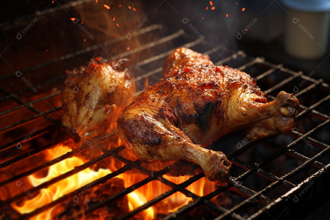 Frango grelhado na grelha