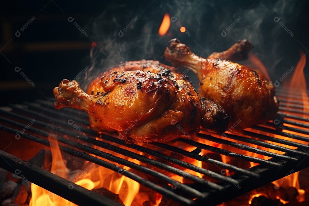 Frango grelhado na grelha