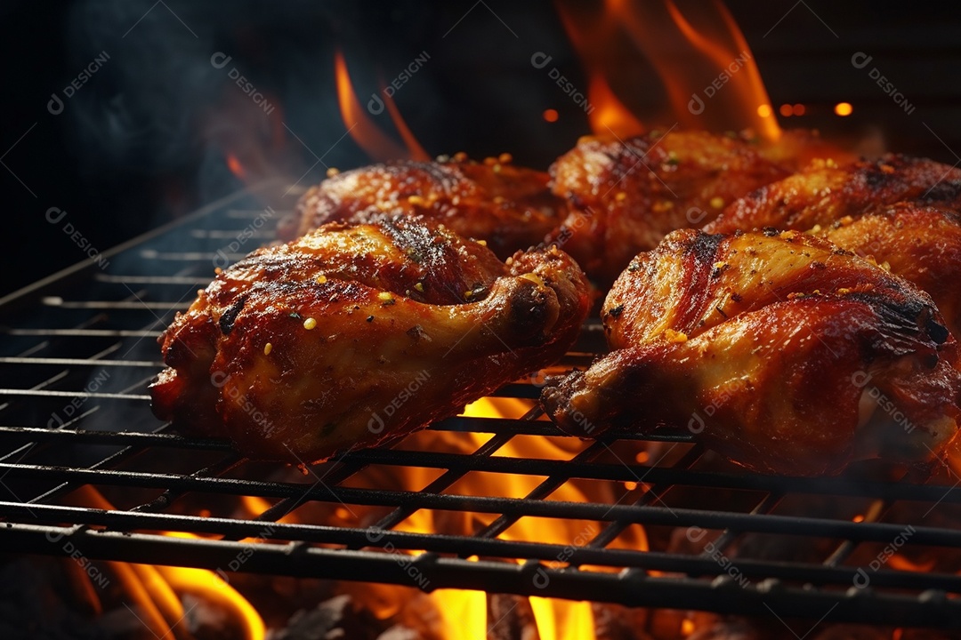 Frango grelhado na grelha