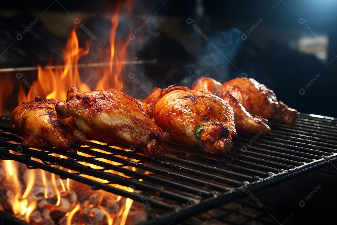 Frango grelhado na grelha