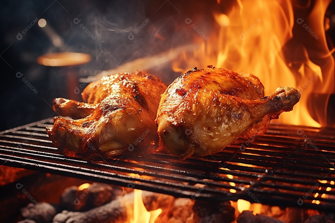 Frango grelhado na grelha