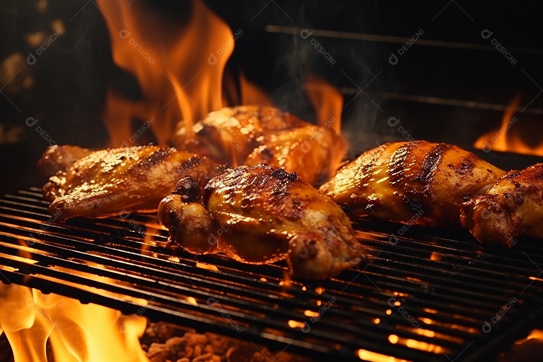 Frango grelhado na grelha