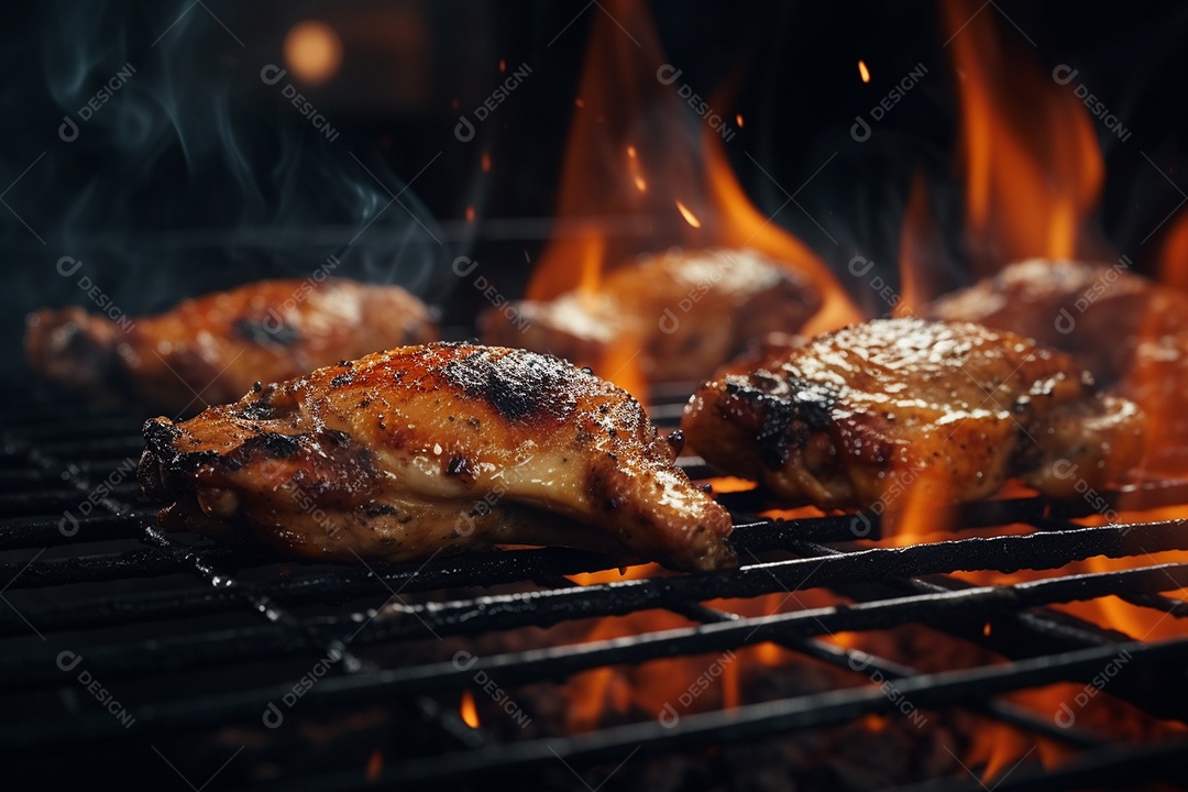 Frango grelhado na grelha