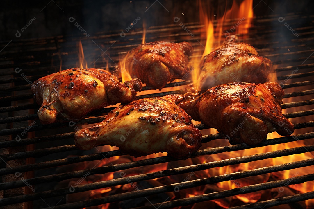 Frango grelhado na grelha