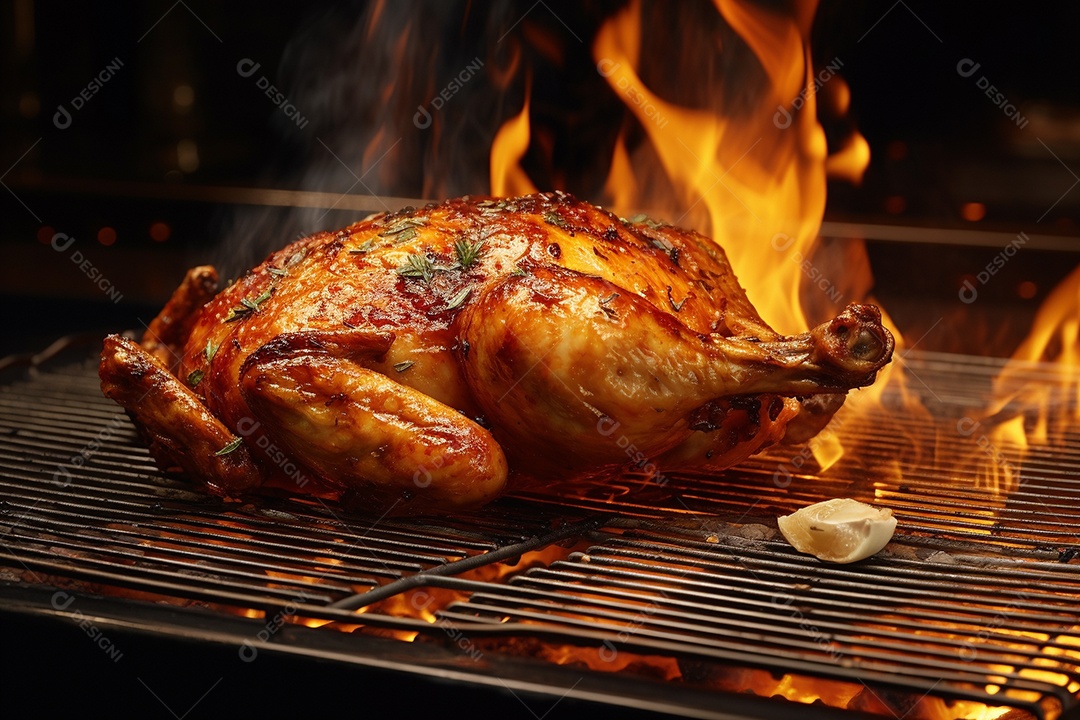 Frango grelhado na grelha
