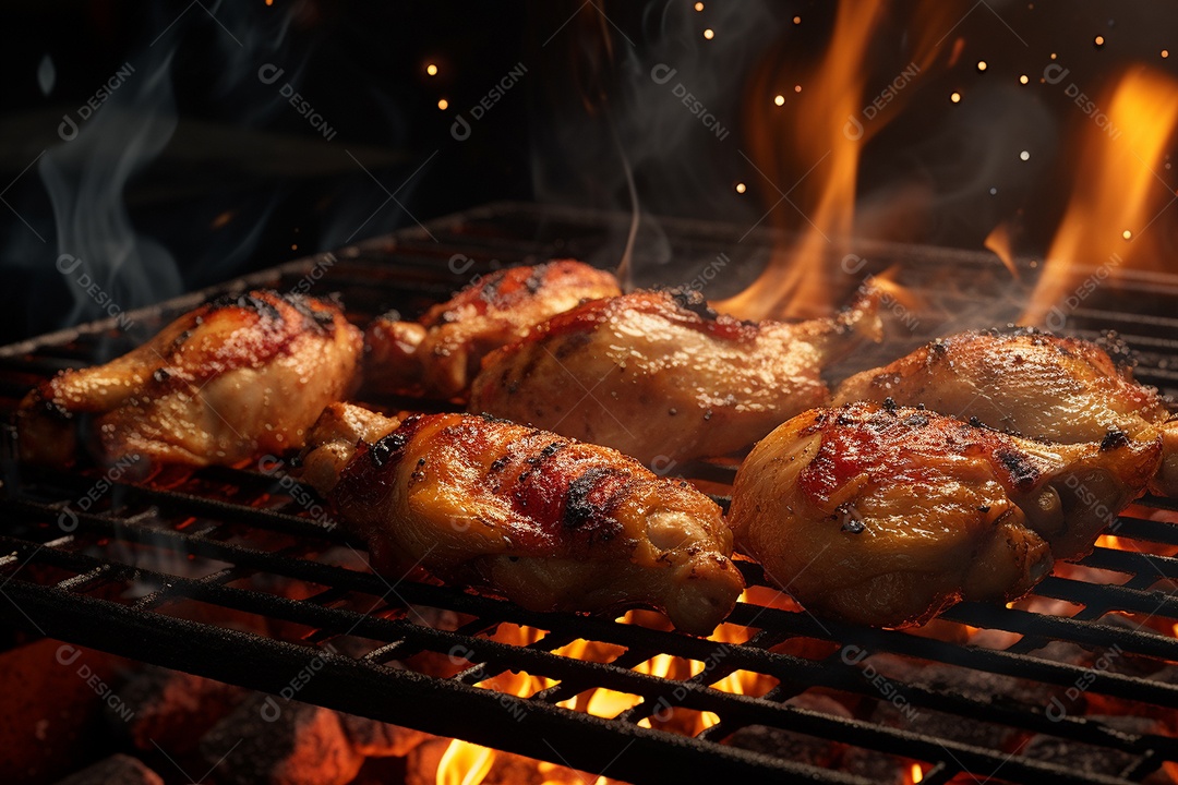 Frango grelhado na grelha