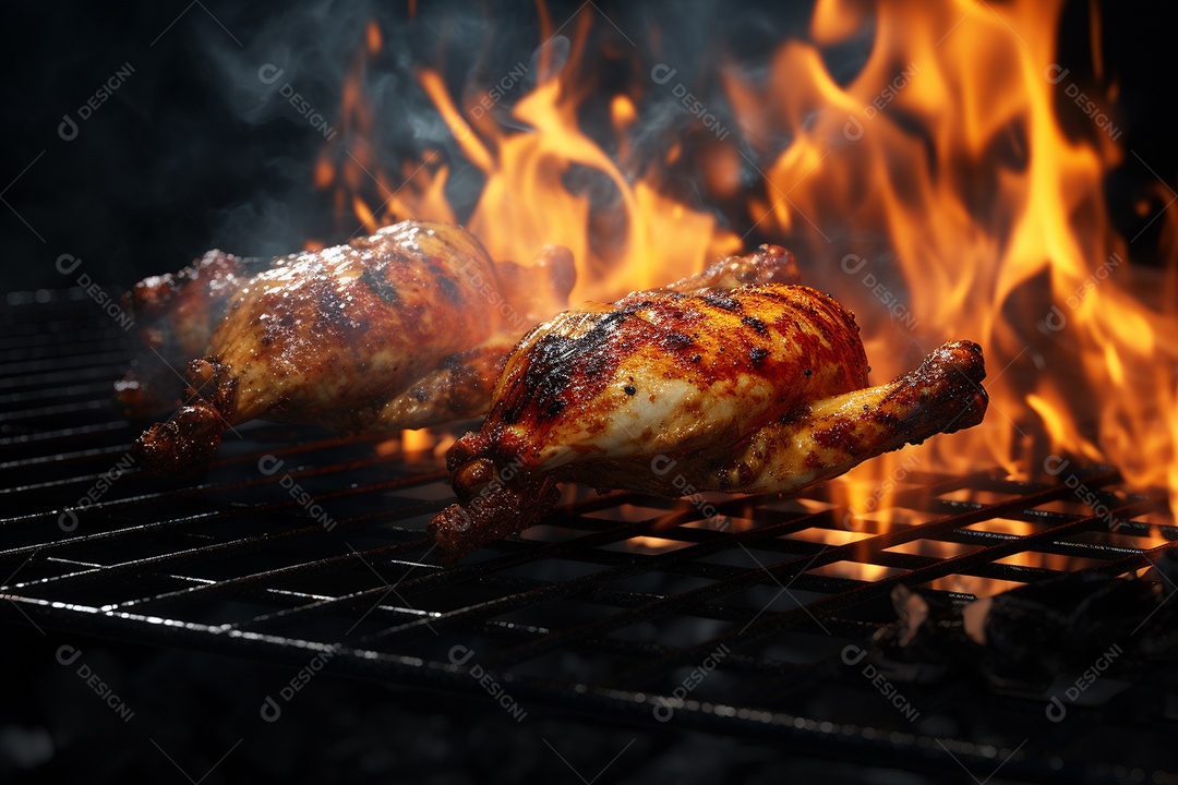 Frango grelhado na grelha