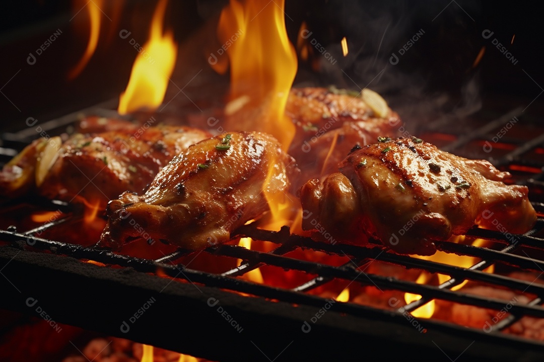 Frango grelhado na grelha