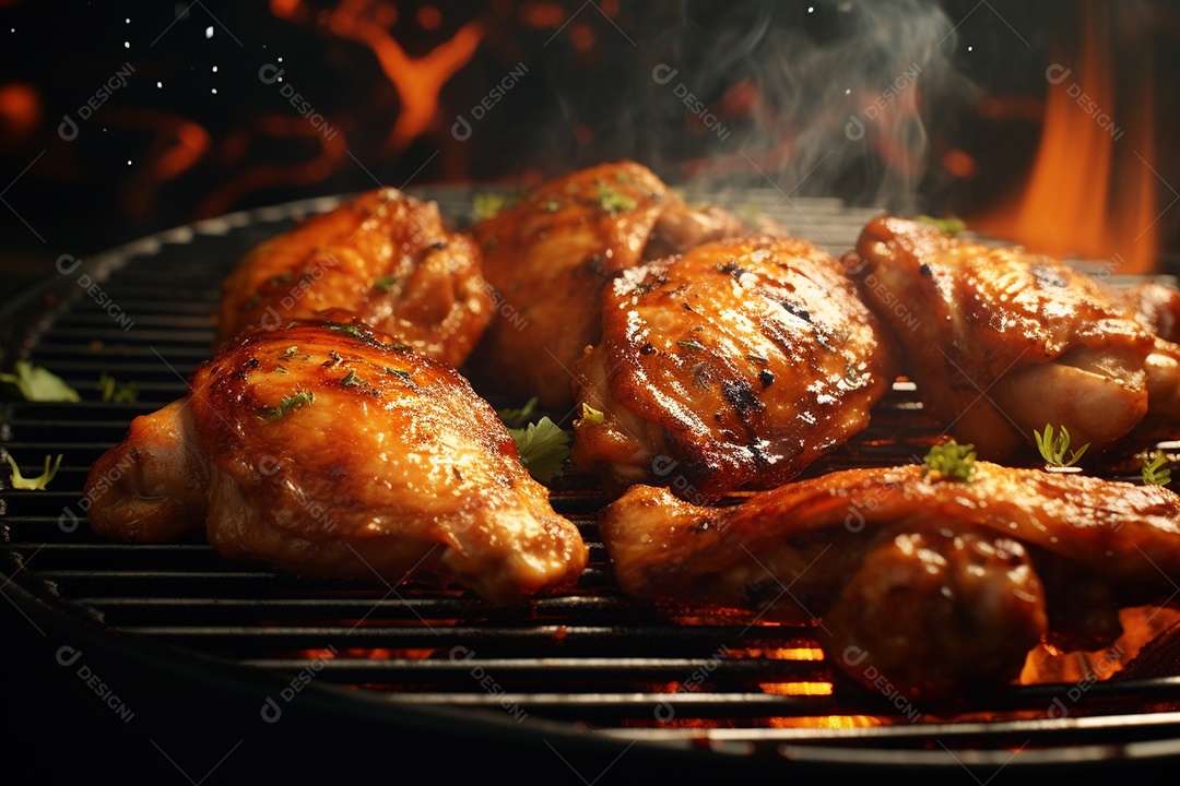 Frango grelhado na grelha