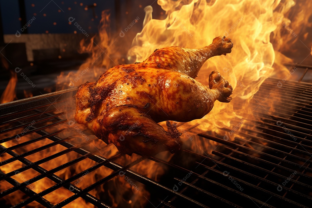 Frango grelhado na grelha