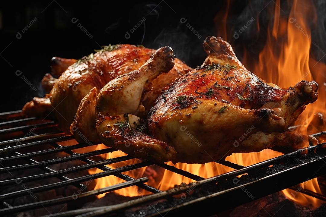 Frango grelhado na grelha