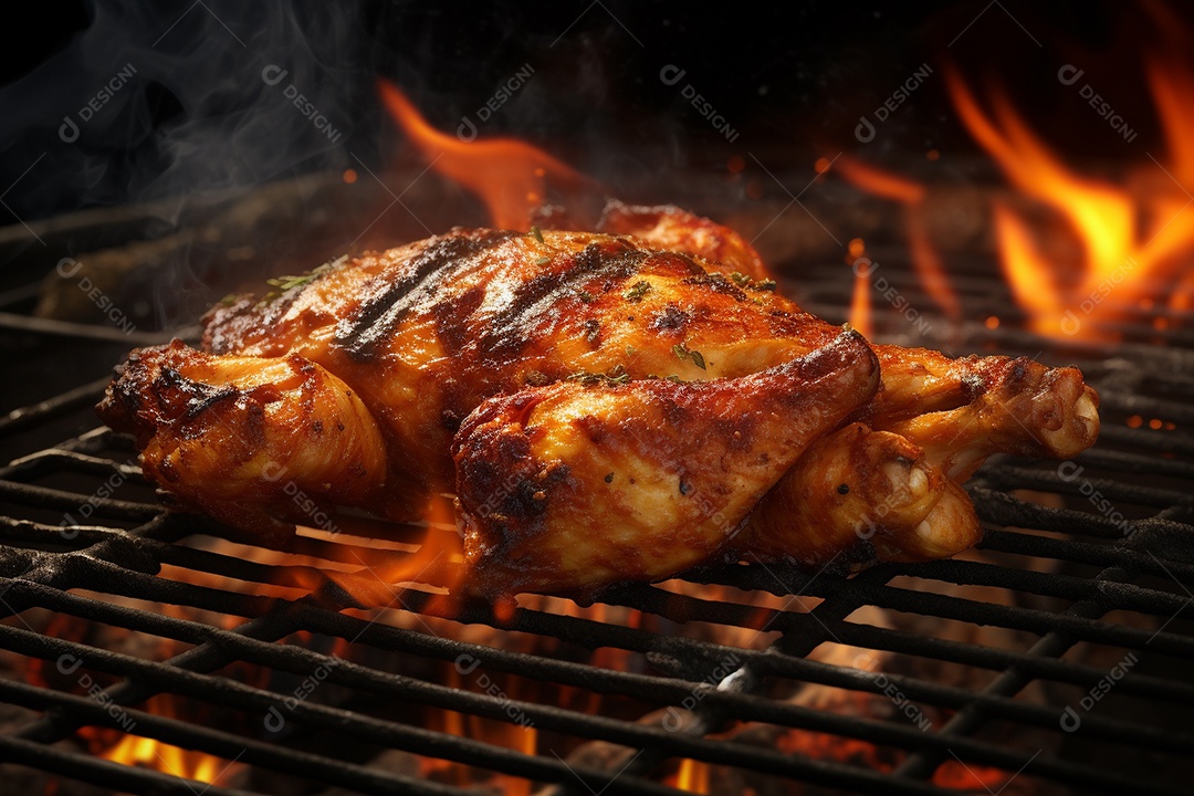 Frango grelhado na grelha