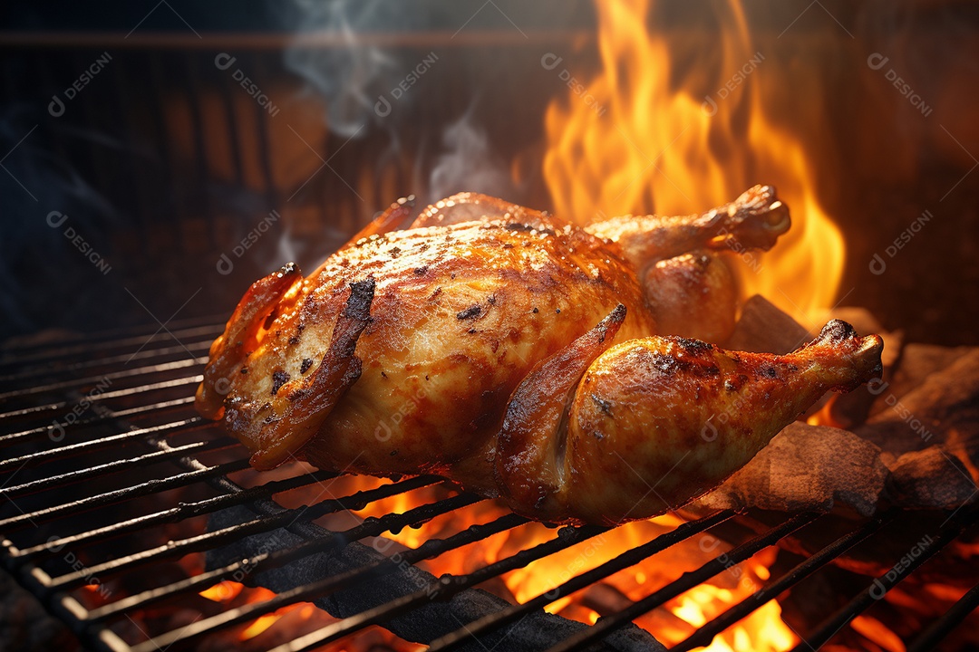 Frango grelhado na grelha