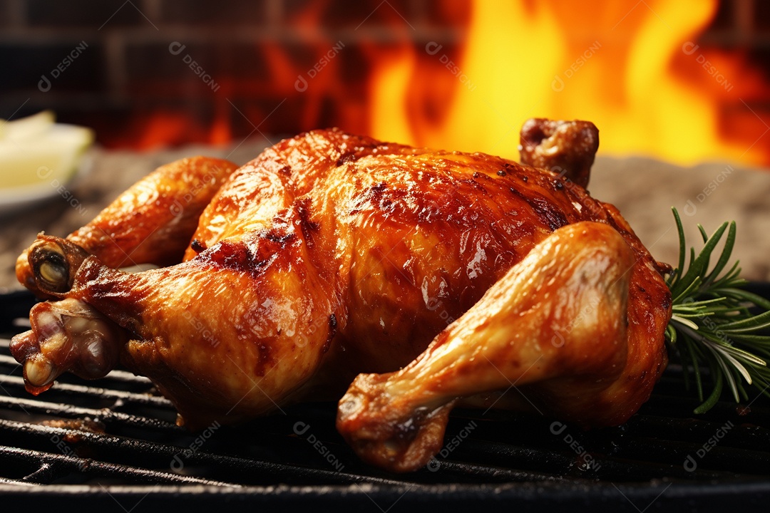 Frango grelhado na grelha