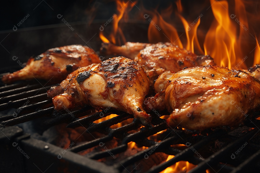 Frango grelhado na grelha