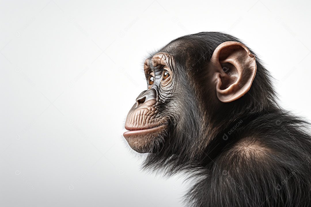 Chimpanzé sobre fundo isolado