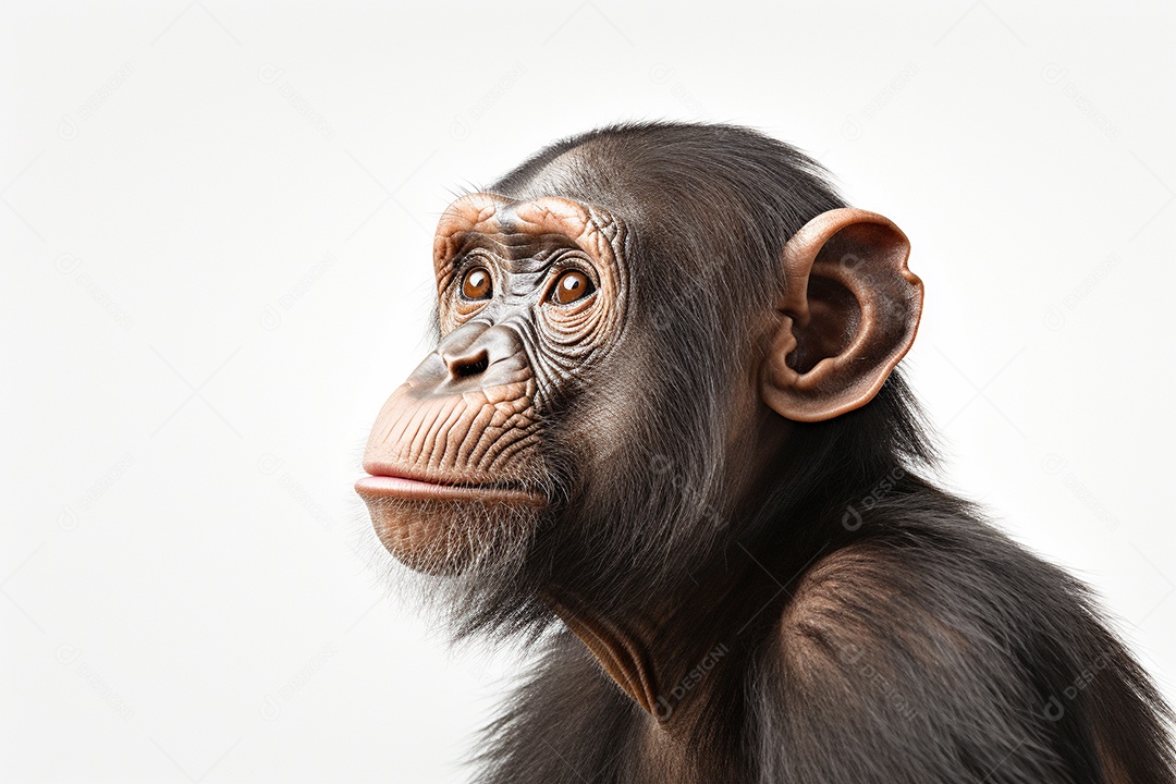 Chimpanzé sobre fundo isolado