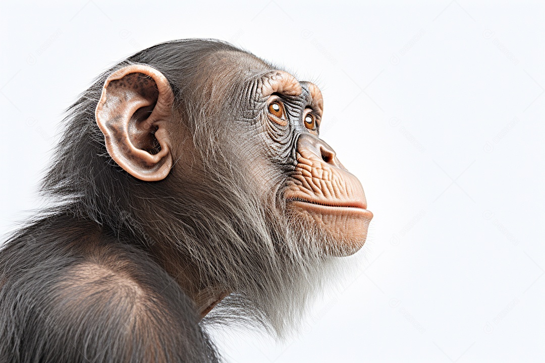 Chimpanzé sobre fundo isolado