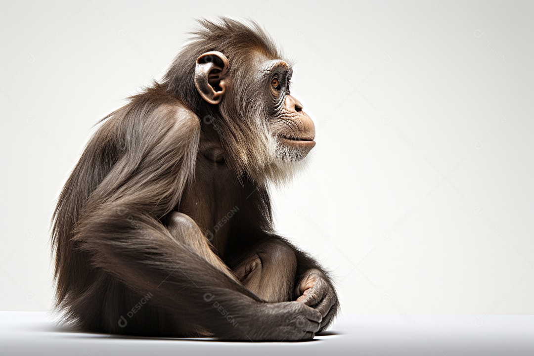 Chimpanzé sobre fundo isolado