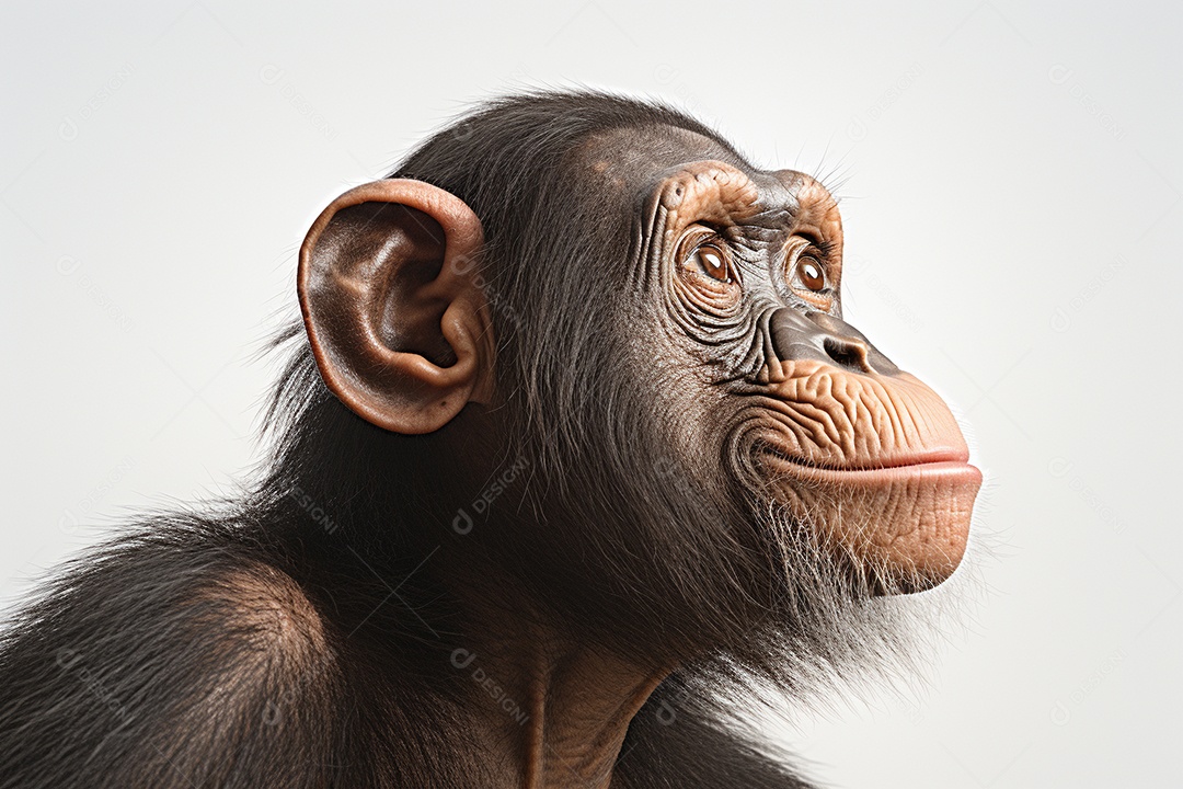 Chimpanzé sobre fundo isolado