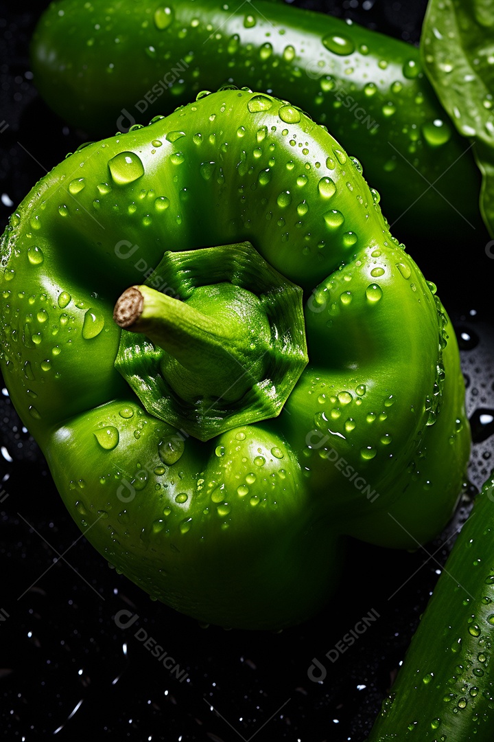 Fundo sem costura de pimentão verde fresco